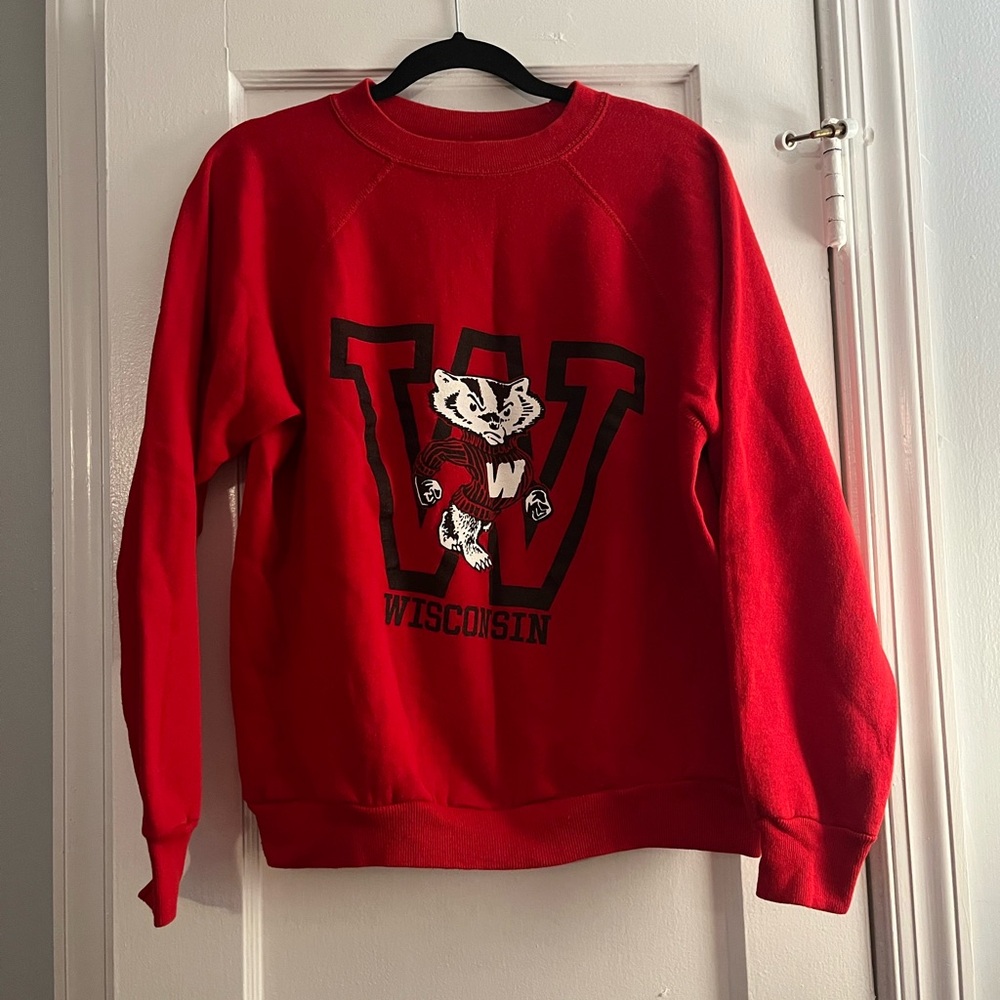 Vintage Red Wisconsin Sweatshirt